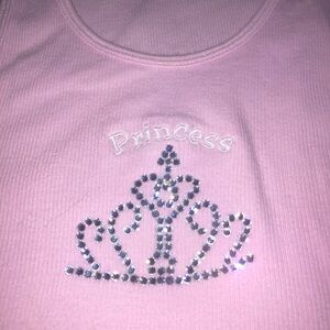Princess Rhinestone tank top